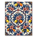 Mediterranean Lemon Grove Floral Tile Rug