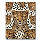Golden Cheetah Spot Collage Rug