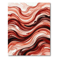 Abstract Crimson Fluid Wavy Liquid Rug