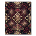 Art Deco Golden Sunburst Geometric Rug