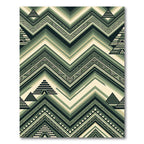 Sage Geometric Aztec Zigzag Chevron Rug