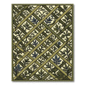 Olive Green Lattice Vine Rug