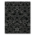 Black White Geometric Star Dotted Rug