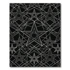 Black White Geometric Star Dotted Rug