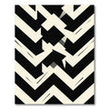 Bold Monochrome Geometric Chevron Abstract Rug