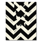 Bold Monochrome Geometric Chevron Abstract Rug
