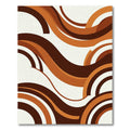 Abstract Copper Caramel Swirl Rug