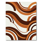 Abstract Copper Caramel Swirl Rug