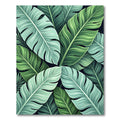 Tropical Mint Green Feathered Leaves Rug