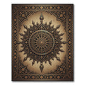 Gold Ornate Mandala Sun Medallion Rug