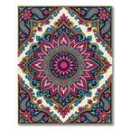 Vibrant Paisley Mandala Floral Blossom Rug