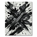 Dynamic Black Splatter Abstract Splash Rug