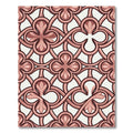 Blush Rose Interlocking Quatrefoil Tile Rug