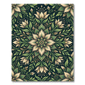 Emerald Green Floral Medallion Rug