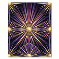 Art Deco Sunburst Purple Gold Rug