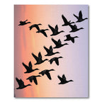 Sunset Flock Flying Duck Gradient Rug
