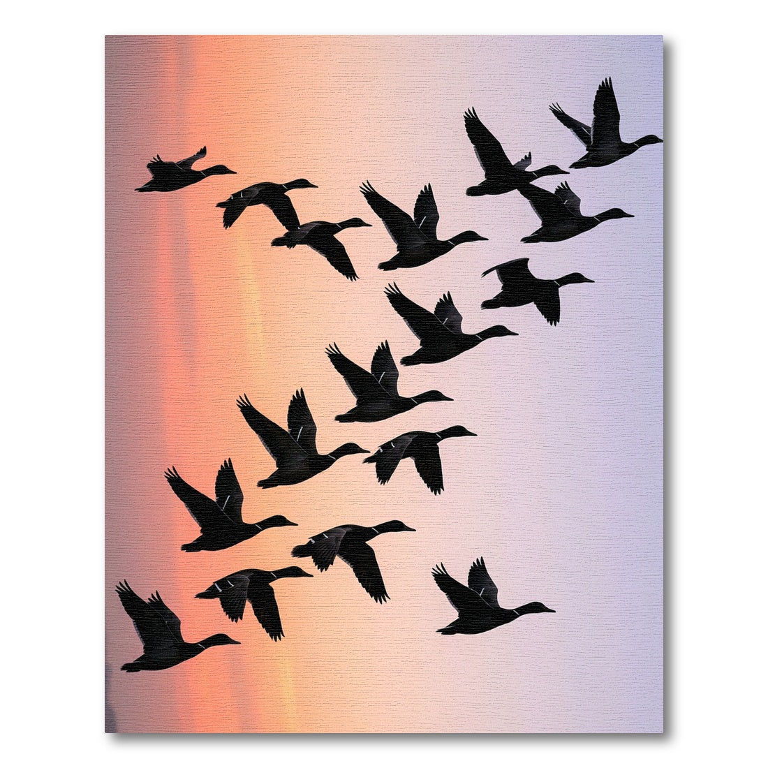 Sunset Flock Flying Duck Gradient Rug