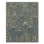 Sage Green Botanical Meadow Field Rug