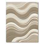 Modern Neutral Wavy Linear Wave Area Rug