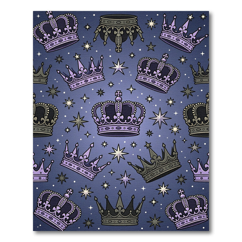Celestial Violet Royal Crown Constellation Rug