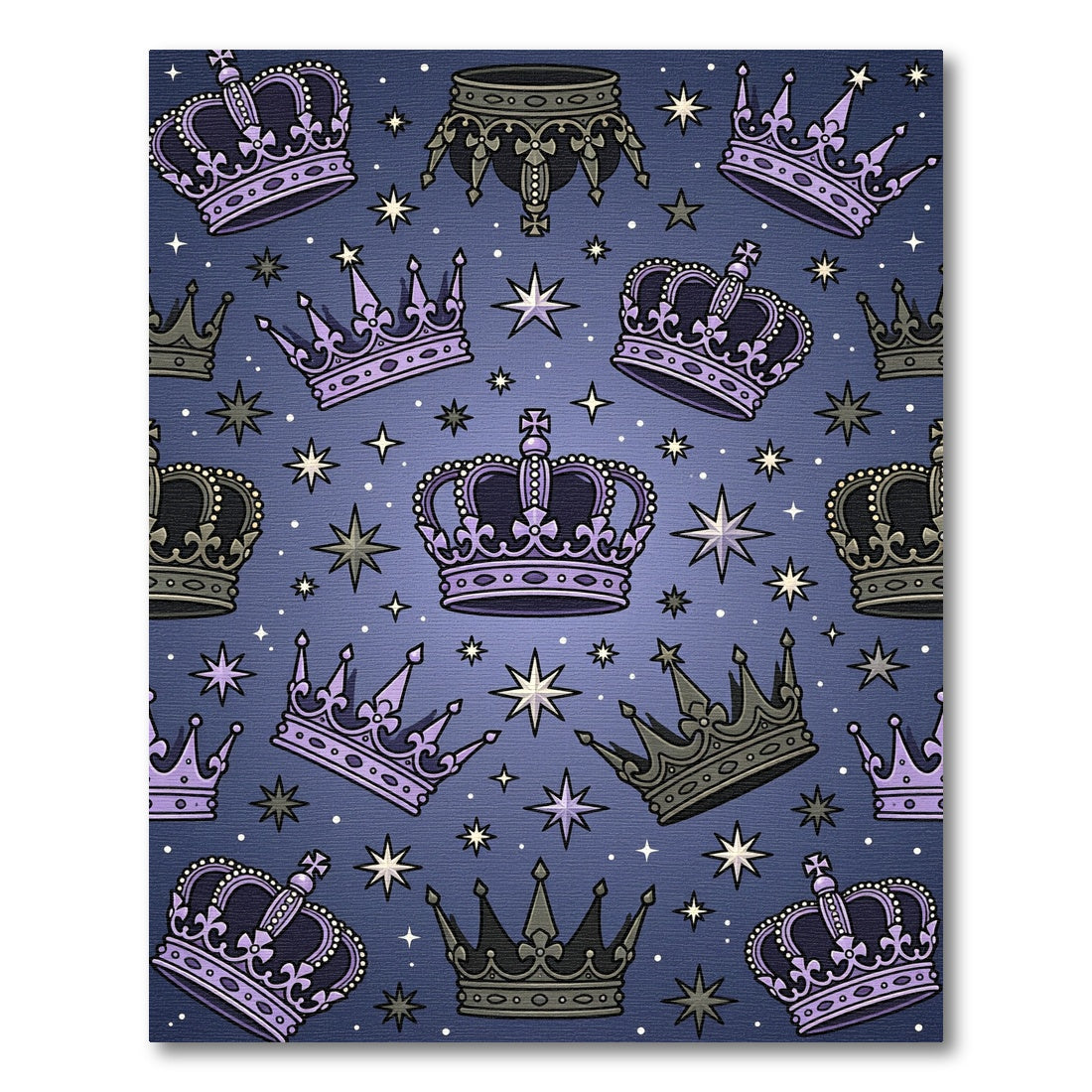 Celestial Violet Royal Crown Constellation Rug
