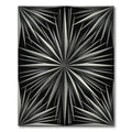 Monochrome Silver Radiant Starburst Art Rug