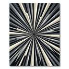 Monochromatic Radiating Geometric Starburst Rug