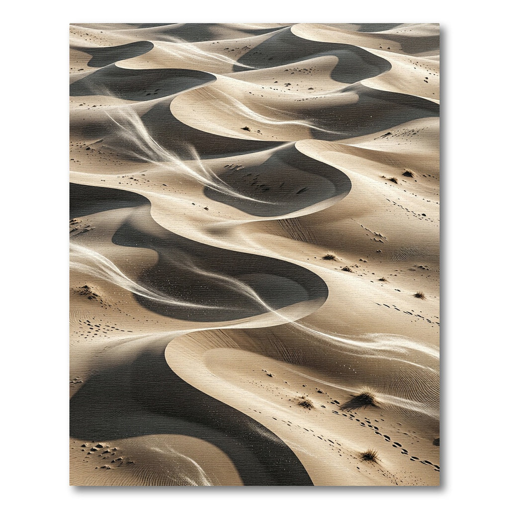 Earthy Sand Dune Swirl Ripple Rug