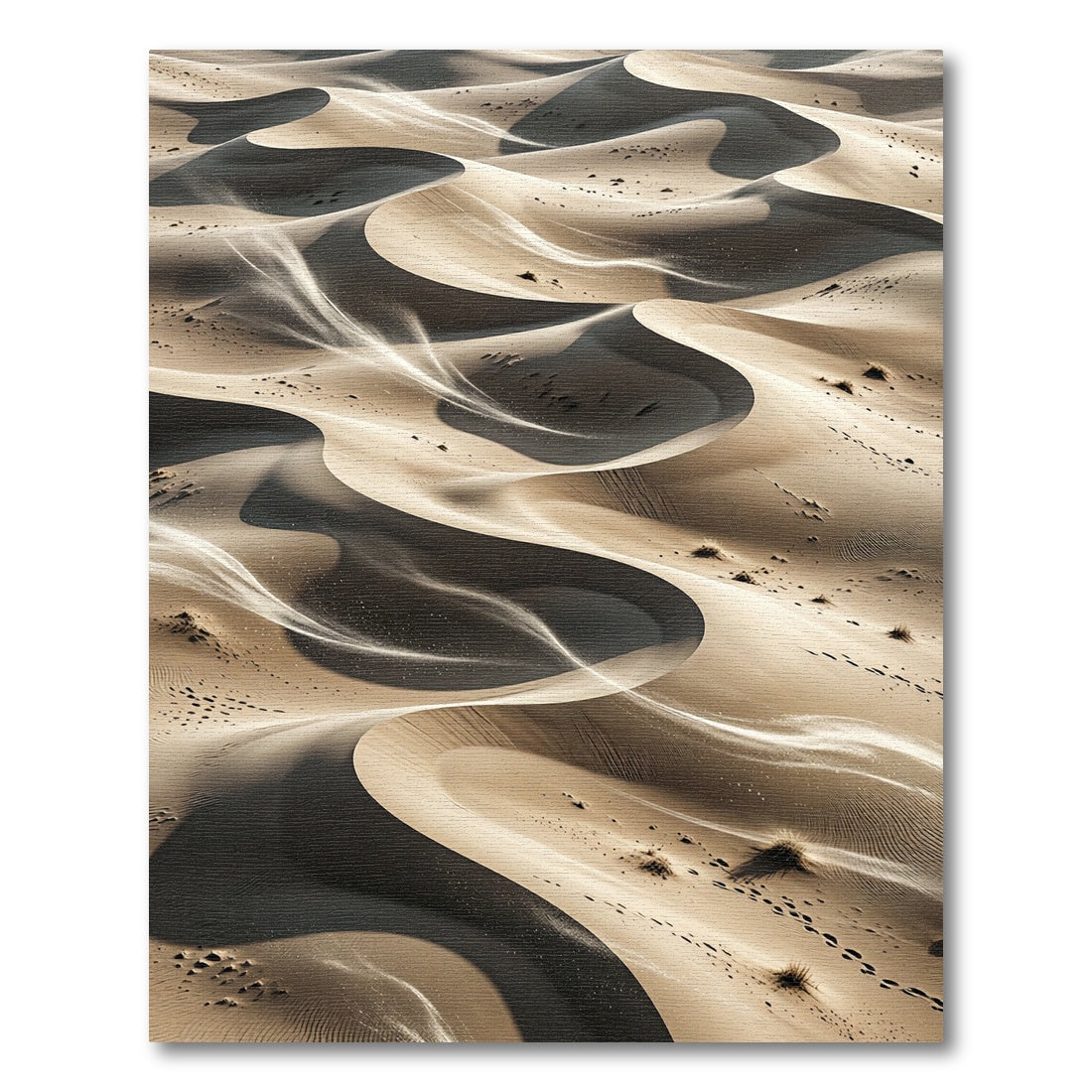 Earthy Sand Dune Swirl Ripple Rug