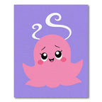 Cute Pink Jellyfish Swirls Lavender Rug