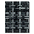 Gray Woven Texture Interlocking Stripes Rug