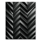 Monochrome Geometric Chevron Abstract Rug
