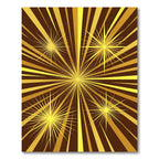 Radiant Golden Starburst Sunbeam Art Rug