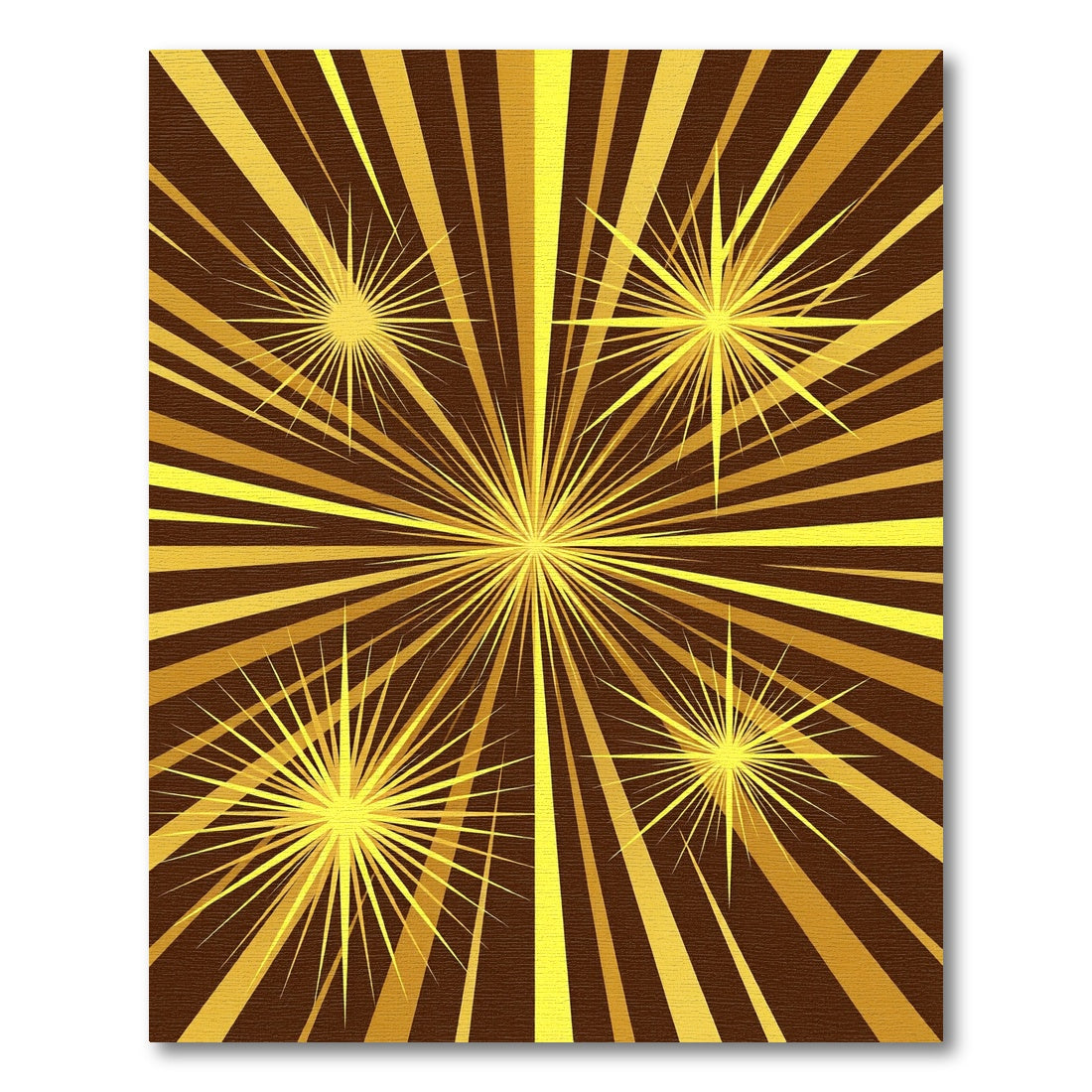 Radiant Golden Starburst Sunbeam Art Rug