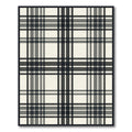 Classic Black Gray White Plaid Checkered Rug