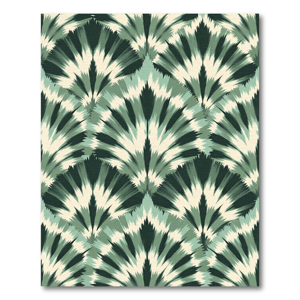 Emerald Green Feathered Fan Rug