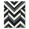 Monochromatic Geometric Chevron Layers Rug