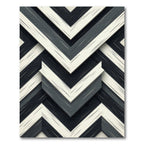 Monochromatic Geometric Chevron Layers Rug