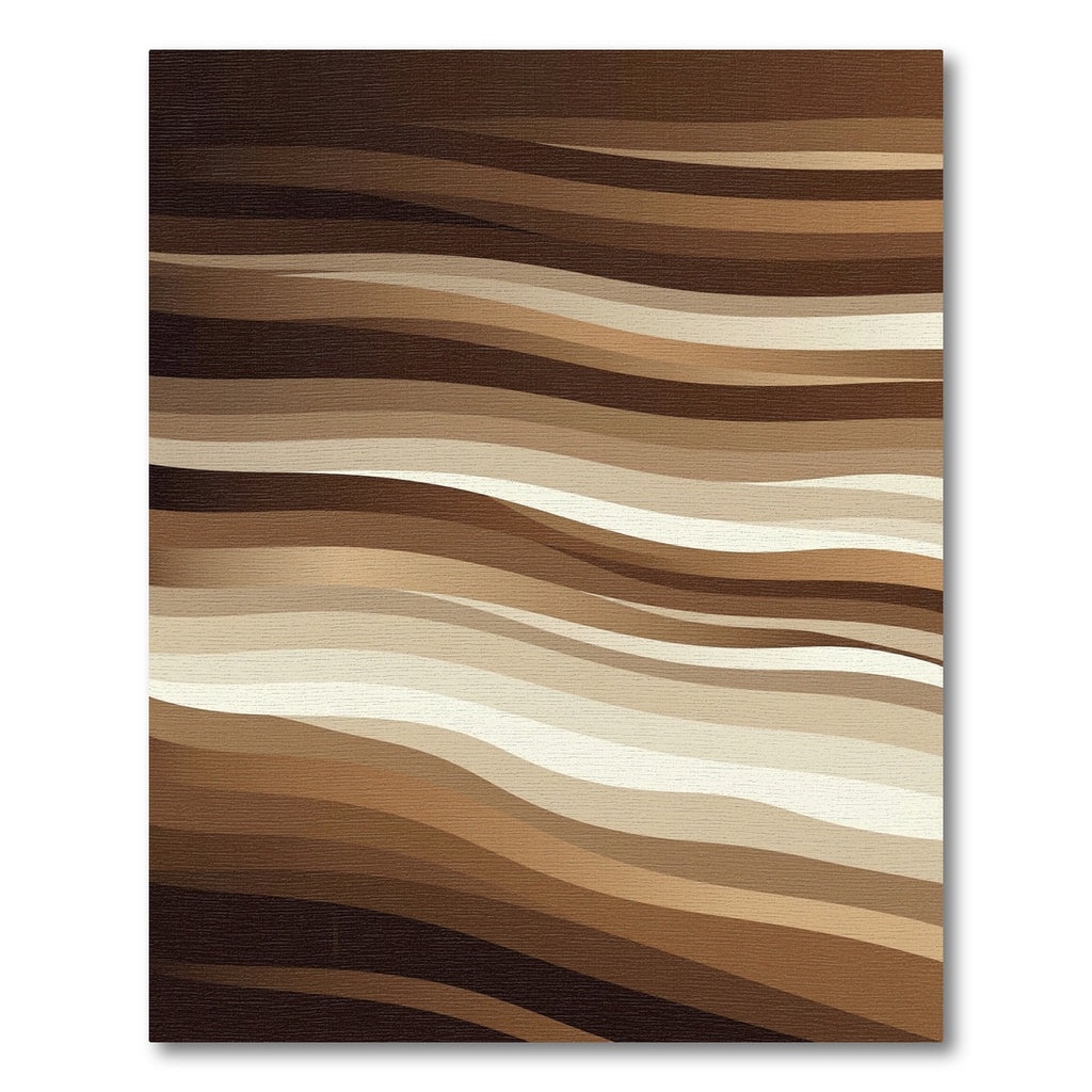Brown Ombre Layered Waves Rug