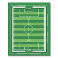 Minimalist Green Soccer Field Pitch Rug