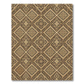 Golden Brown Tiled Medallion Rug