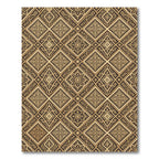 Golden Brown Tiled Medallion Rug
