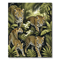 Jaguar Jungle Tropical Leopard Scene Rug