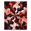 Crimson Swirl Abstract Explosion Rug