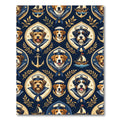 Nautical Sailor Dog Navy Blue Anchor Rug