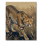 Golden Cheetah Savanna Camouflage Rug