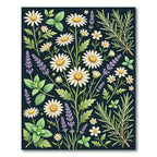 Botanical Chamomile and Lavender Meadow Rug