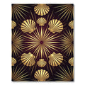 Gold Shell Radiant Sunburst Art Deco Rug