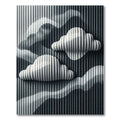 Modern Monochrome Cloud Crest Texture Rug