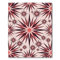 Crimson Radiating Starbursts Rug